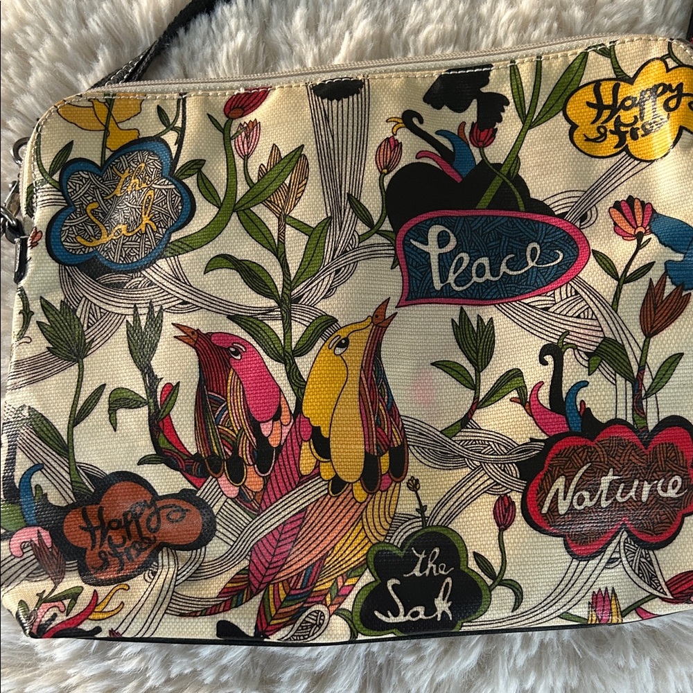Sakroots Peaceful Birds Crossbody Bag - Picture 2 of 3